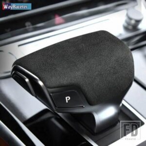 ULTRASUEDE トップスエードラップギアシフトノブ ABS トリムカバーステッカーアウディ A8 D5 4N 2018 2019 Q8 インテリアアクセサリー