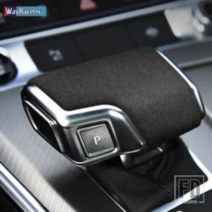 ULTRASUEDE スエードレザーギアシフトノブトリムカバープロテクター装飾アウディ A6 A7 C8 Q8 SQ8 S8 Q7 RS7 2020 RS6 アクセサリー