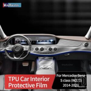 自己修復アンチスクラッチトップ TPU ビニールセンターギアダッシュボードインテリアペイントフィルムメルセデスベンツ S クラス W222