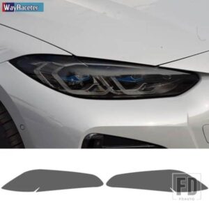 2 個 M パフォーマンスヘッドライトフィルムクリアスモークブラック TPU ステッカー BMW 4 シリーズ G22 G23 G26 2021 2022
