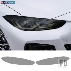 2 個ヘッドライトフィルムクリアスモークブラック TPU ステッカー BMW I4 G26 2022 2023 M50 アクセサリー