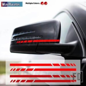 2 個版 1 AMG ストライプステッカーバックミラーデカールメルセデスベンツ W176 W204 W205 W206 W213 W118 ACE S CLS GLC G C63