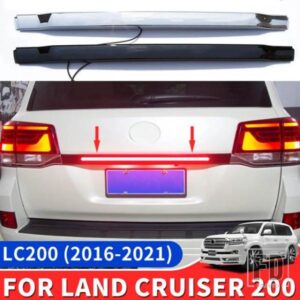 トヨタランドクルーザー 200 LC200 2016-2018-21 テールゲートブレーキ LED ライトクローム装飾ストリップアウターアクセサリー