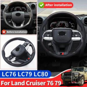 トヨタランドクルーザー 76 79 80 アップグレードステアリングホイールアセンブリ LC76 LC79 LC80 インテリアアクセサリー交換