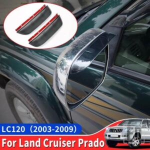 バックミラー防雨カバートヨタランドクルーザープラド 120 LC120 FJ120 2003-2009 2008 外装アクセサリー雨アイブロウ