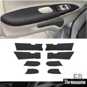 車内ドアパネルアームレスト表面トリムカバーマイクロファイバー革日産スライフィーセントラ 2016-2018