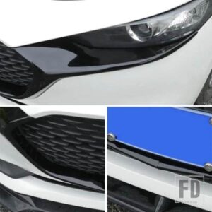 車グリルトリムストリップフロントバンパーレーシンググリルカバートリムアクセサリーマツダ 3 2020-2023