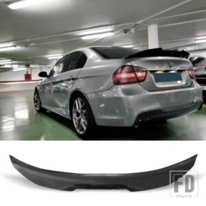 BMW 3 シリーズ E90 2005 - 2012 年タイプ PSM カーボン塗装リアトランク ダックテール ウイング用ブラック スポイラー
