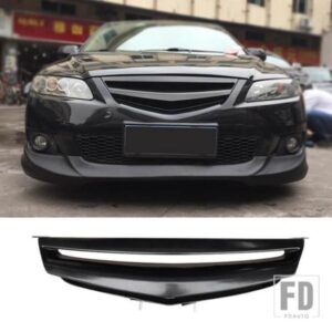 レーシンググリルカーボン表面メッシュ GR スタイル再装着アクセサリーフロントバンパーグリルマツダ 6 2008 - 2012