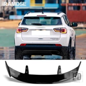 カーボン表面スポイラージープコンパス 2017-2021 ブラックタイプ TE 車リアトランクウイング ABS 材料リペアアクセサリー