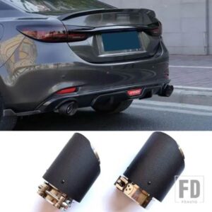 テールセクション排気マツダ 6 アテンザ 2014 15 16 17 18 19 20 21 ステンレスパイプカバー装飾スリーブ