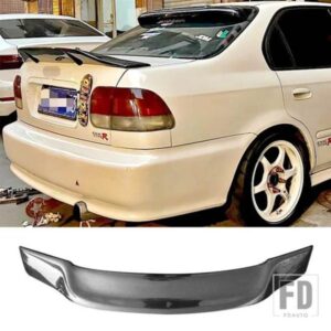ホンダシビック 1998 2002 テールフィン用スポイラー第 6 世代カーボンサルーン 4 ドアリアウイングタイプ R アクセサリー