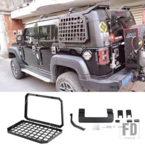 グリルフレーム BAIC BJ40 収納ラックサイドウィンドウ拡張プラットフォームリアウィンドウ装飾ネット 2018-2024