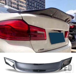 トランクスポイラーカーボン自動リアトランクウイング R スタイルリペアアクセサリースポイラー BMW 5 シリーズ G30 2017 - 2019 4 ドア