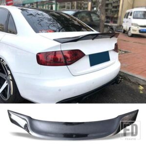 トランクスポイラーカーボンアウディ A4 B8 セダン 2008 - 2012 自動リアトランクウイング R スタイル FRP リペアアクセサリースポイラー