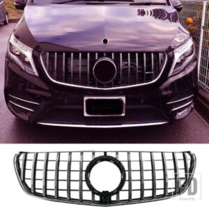 レーシンググリルカメラ付きフロントバンパーグリルメッシュベンツ VITO V クラス W447 V260 V250 2015 - 2019
