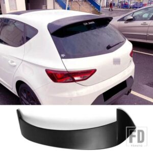ブラックスポイラー SEAT LEON MK3 MK3.5 5F ハッチバック 2012-2018 リアルーフリップウィング用