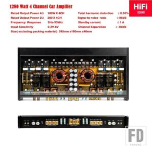 4 CH カーアンプ フルレンジ AB クラス 200W X4 カーアンプ短絡パワーアンプ低音サブウーファー車載