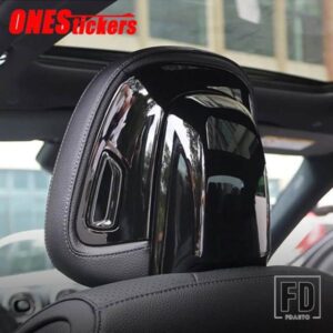 メルセデスベンツ C クラス W206 C200 C220 C260 C300 2022 + カーアクセサリーフロント座席ヘッドレストボタン調整スイッチカバートリム