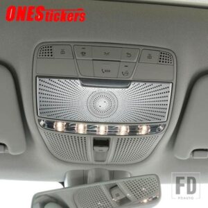 メルセデスベンツ C E GLC クラス W205 W213 X253 ステンレスカーアクセサリールーフ読書灯カバートリム装飾フレーム