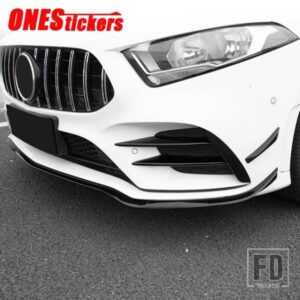 メルセデスベンツ A クラス W177 V177 AMG A35 2019-2022 + カーアクセサリーフロントバンパースプリッタースポイラーフォグランプカバートリムストリップ