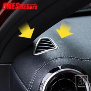 メルセデスベンツ A CLA クラス W177 V177 C118 W118 2019-2024 ステンレスカーアクセサリーダッシュボードエアアウトレットベントトリムカバー