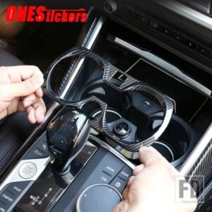 BMW 3 シリーズ G20 G21 G28 318I 320I 325I 330I 2019-22 カーアクセサリーセンターコンソールウォーターカップホルダートリムカバー