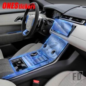 ランドローバーレンジローバー VELAR L560 2017-20 カーセンターコンソールギアフルセットインテリアモールディング TPU プロテクターフィルム