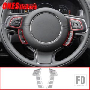 ジャガー XJ/XJL X351 2010-2019 カーアクセサリーステアリングホイールボタンパッチトリムカバーランドローバーレンジローバー EVOQUE L538