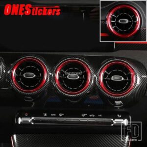 メルセデスベンツ A CLA クラス W177 V177 C118 A180 A200 2019 2020 + カーアクセサリーエアコンエアベントアウトレットリングカバートリム