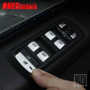 カーアクセサリー窓ガラスリフトスイッチボタントリムカバーランドローバーディスカバリー 4 L319 レンジローバースポーツ L320 フリーランダー 2