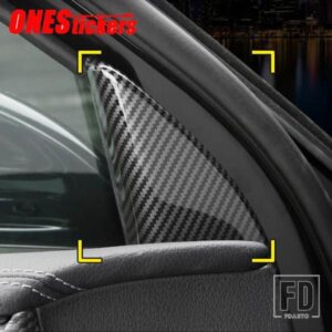 メルセデスベンツ A クラス W177 V177 A180 A200 A220 A250 2019 + カーアクセサリーステッカーフロントトライアングル A ピラーカバートリムフレーム
