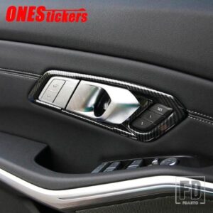 BMW 3 シリーズ G20 G21 G28 318I 320I 325I 330I 340I 2019-22 ABS カーアクセサリードアインナーハンドルフレームトリムカバー