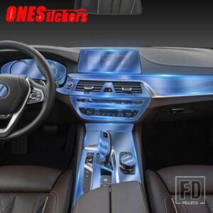 BMW 5 シリーズ G30 G31 F10 F11 2011-2021 中央制御空調ギアフィルムミドルコラム TPU HD フィルム