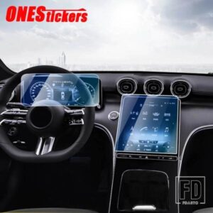 中央ナビゲーション計器画面強化ガラスフィルムメルセデスベンツ C クラス W206 C200 C220 C260 C300 2022 +