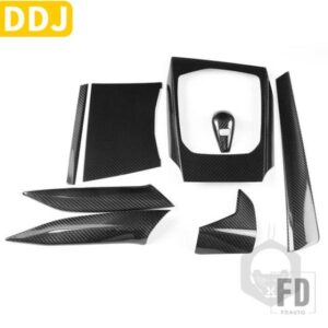 カーボン BMW 3 4 シリーズ G20 G21 G22 G28 2020 2021 アクセサリーカーセンターコンソールダッシュボードサイドエア AC ベントギアトリム