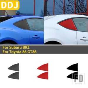 スバル BRZ トヨタ 86 GT86 2017 2018 2019 カーボンカーアクセサリーリア三角窓カバートリムステッカー