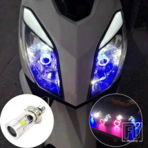 広角ヘッドライト耐熱 LED エンジェルアイフォグライト H4 LED 電球オートバイ電気自動車