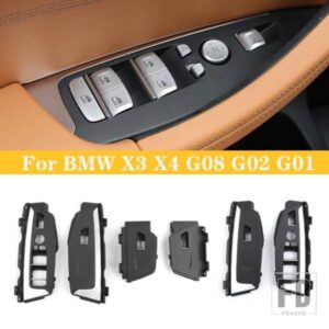 BMW X3 X4 G08 G02 G01 LHD RHD ウィンドウスイッチリフトボタンフレームカバートリムドアパネルの交換 18-21 自動