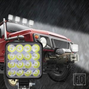 48 ワット 6000 K ワークライト LED スポットライトライトハザード灯 12 V 24 V スクエア自動トラックオフロードミニ LEDBAR 自動車アクセサリー
