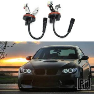 BMW E92 E93 E87 E82 E90 E70 E71 2 個新 LED H8 V モデルヘッドライトエンジェルアイズ電球合金自動のライト