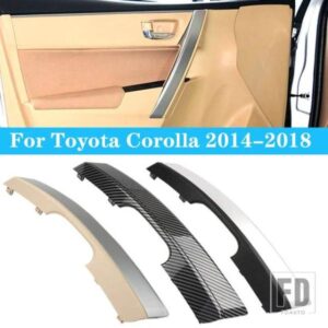 トヨタカローラレビンフロントドアプルハンドルカバー内側ハンドルパネルトリム交換カーボンインテリア 2014-2018