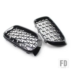 ペアフロントキドニーグリルダイヤモンドスタイルレーシンググリル BMW F25 F26 X3 X4 2014-2017 カースタイリングアクセサリー