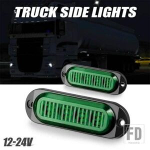 2 個汎用 4LED トラックビーコンランプトラックサイドハザード灯アンバー黄赤緑信号機 12V-24V