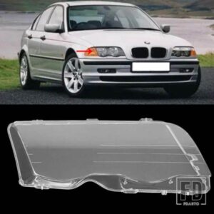 1 ペアヘッドライトレンシェルヘッドランプシェルカバー BMW 3 シリーズ E46 4 ドア 1998-2001 交換部品
