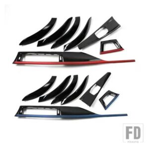 7 ピース/セットドアプルハンドルカバートリム中央制御パネル BMW F30 F31 3 シリーズ 2013-2018 オートアクセサリー