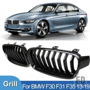 フロントバンパーレーシンググリルグリル BMW 3 シリーズ F30 F31 F35 320I 325I 328I 2013-2019 グロスブラックグリルキドニーグリル