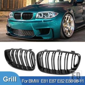 PULLECO BMW E81 E87 E82 E88 128I 130I 135I カーボンレーシンググリルフロントグリルバンパーフードキドニーグリル ABS 08-11