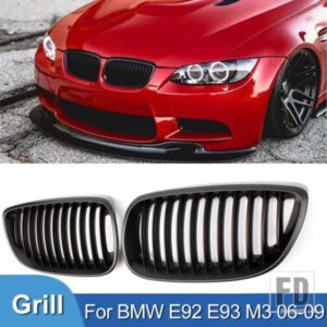 PULLECO 車フロントグリルグロスブラックグリル BMW E92 E93 M3 3 シリーズ 2006-2009 2 ドア 316I 320D 320I 323I 325D 325I 330I