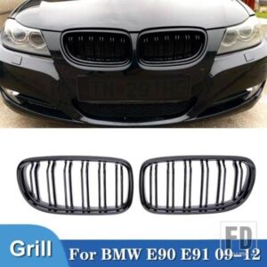 PULLECO 車フロントキドニーグリルグリル光沢 BMW E90 E91 LCI 3 シリーズセダンワゴン 325I 328I 335I 335XI 330I 330XI 2009-2012